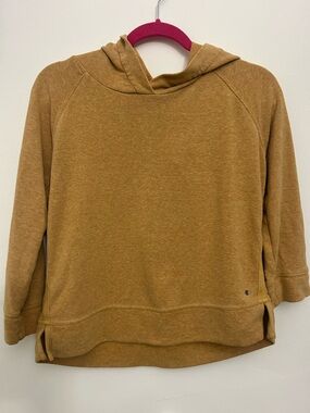 Prana Cropped Hoodie Women’s Sweater Mustard Size Small